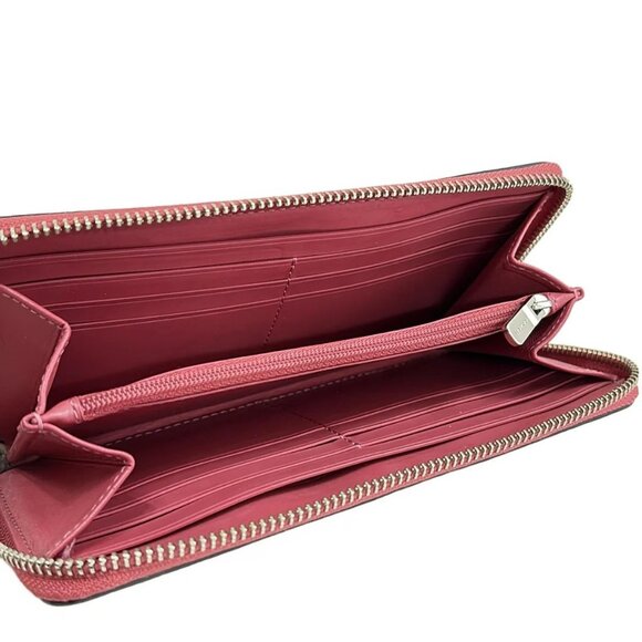 Auth COACH Signature 91571 Khaki Pink PVC - Long Wallet - Picture 8 of 10